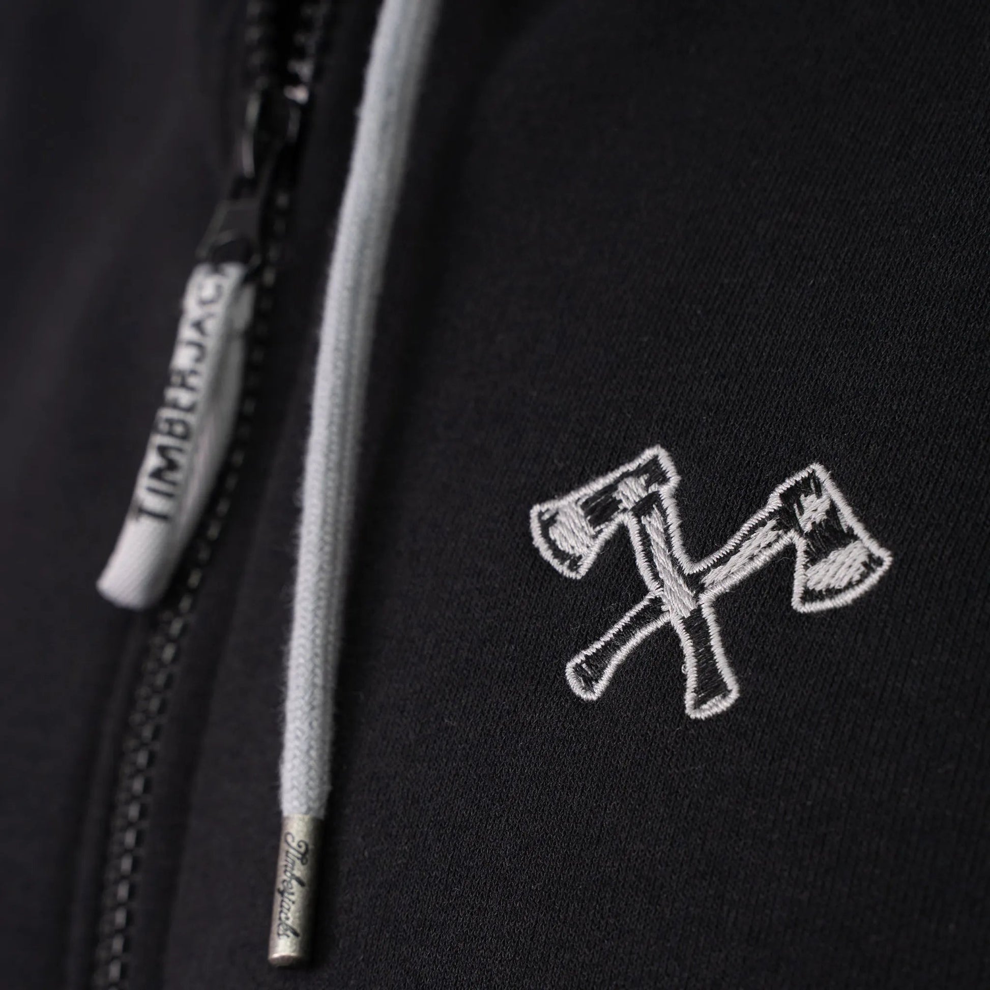 Zip Hoodie Basic Nero - timberjacks.store