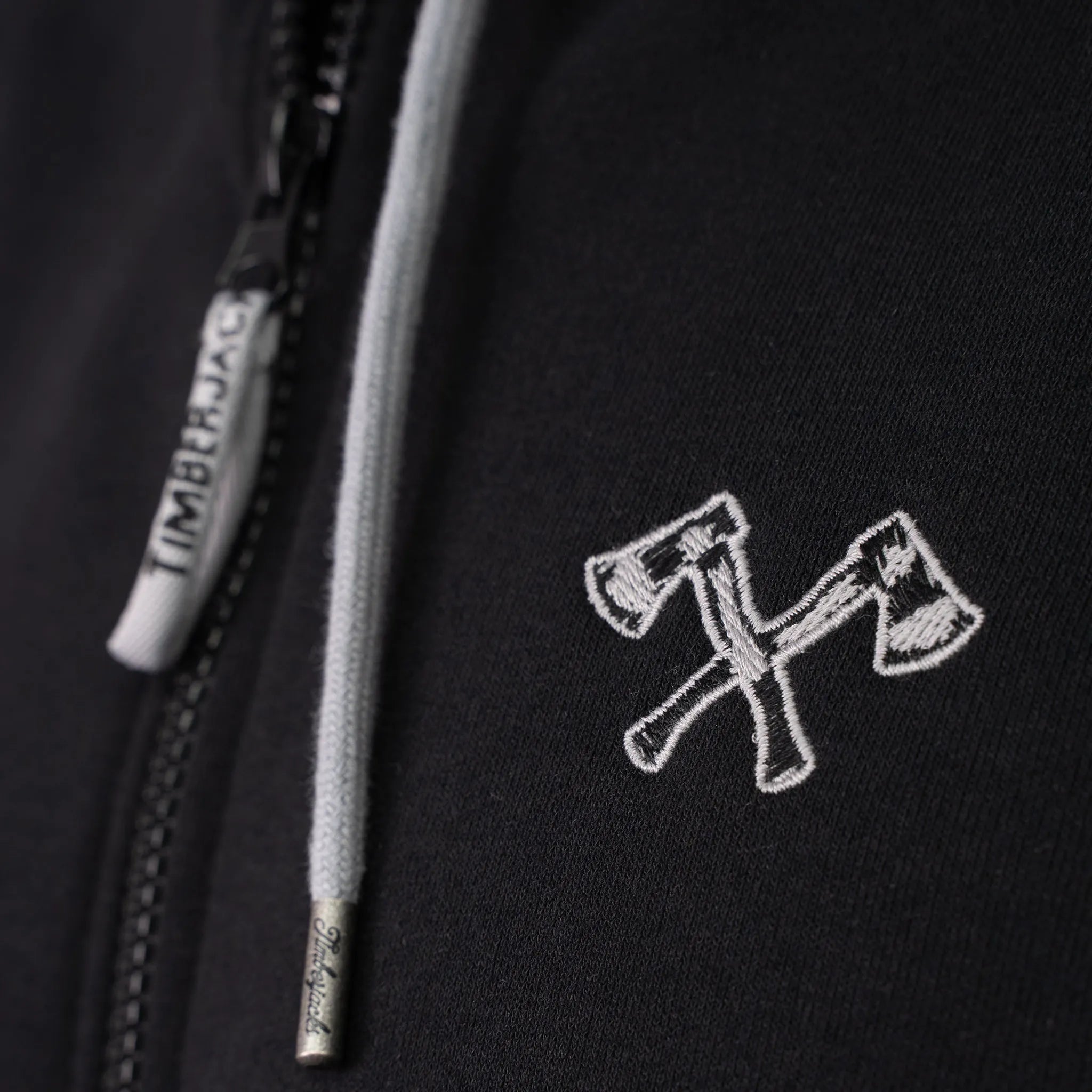 Zip Hoodie Basic Nero - timberjacks.store