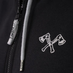 Zip Hoodie Basic Nero - timberjacks.store