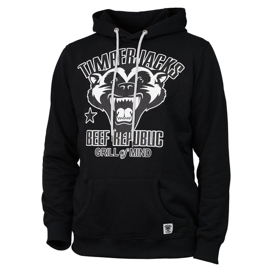 Hoodie Badger Nero Recycled Cotton