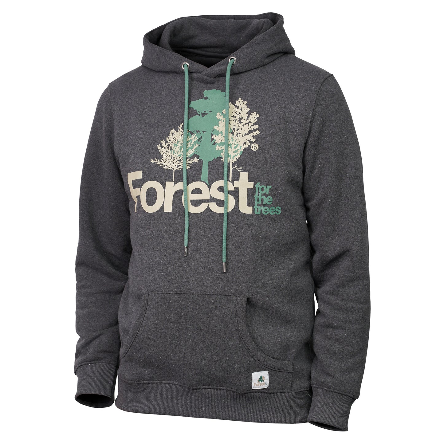 Hoodie Forest for the trees Granit Recycled Cotton