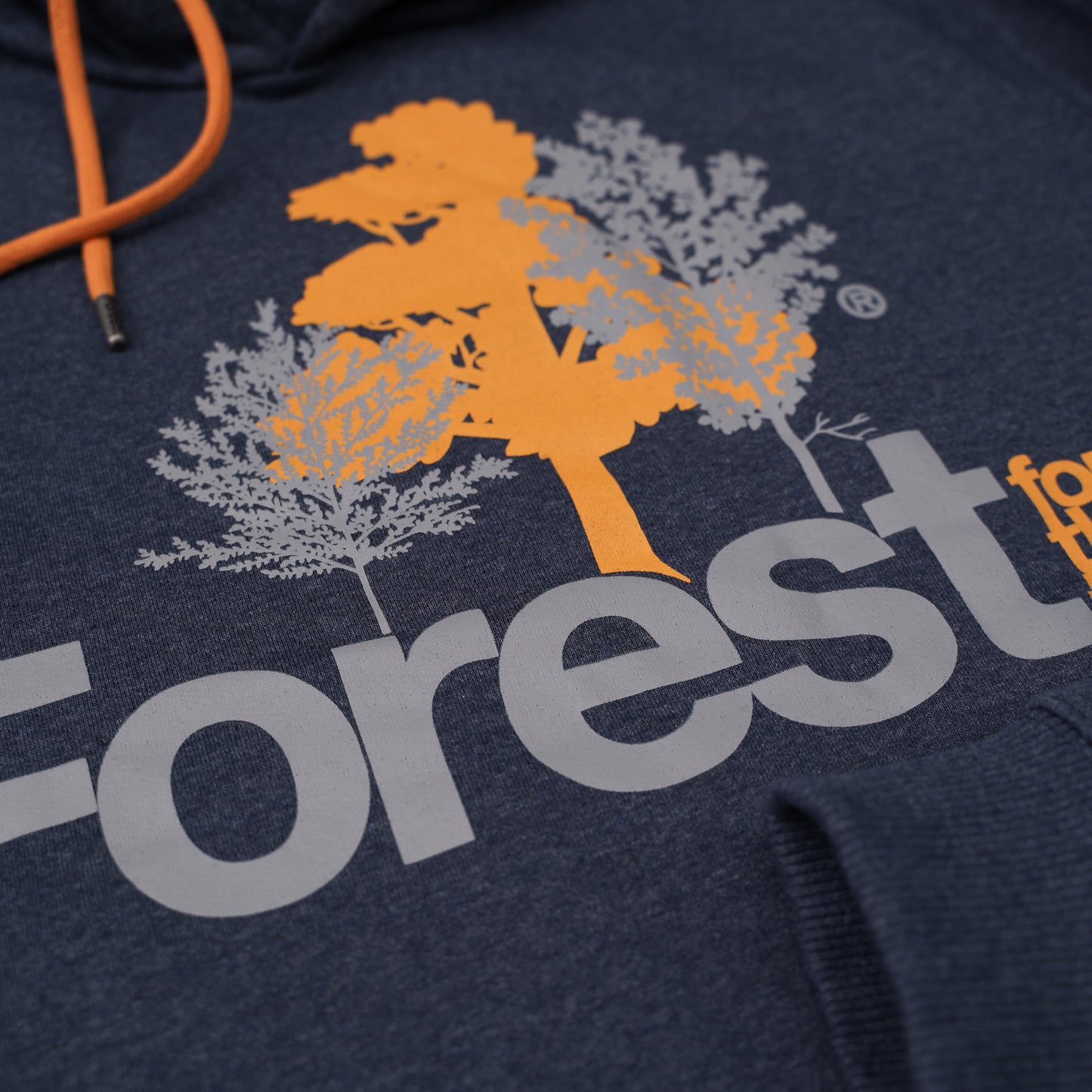 Hoodie Forest for the trees Indigo Recycled Cotton