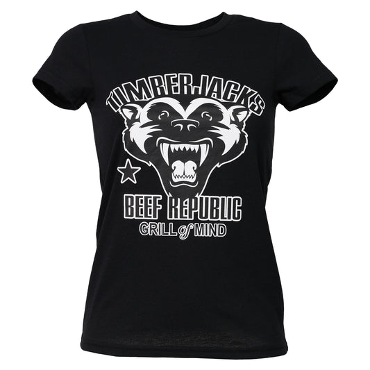 T-Shirt Badger Women Nero Recycled Cotton