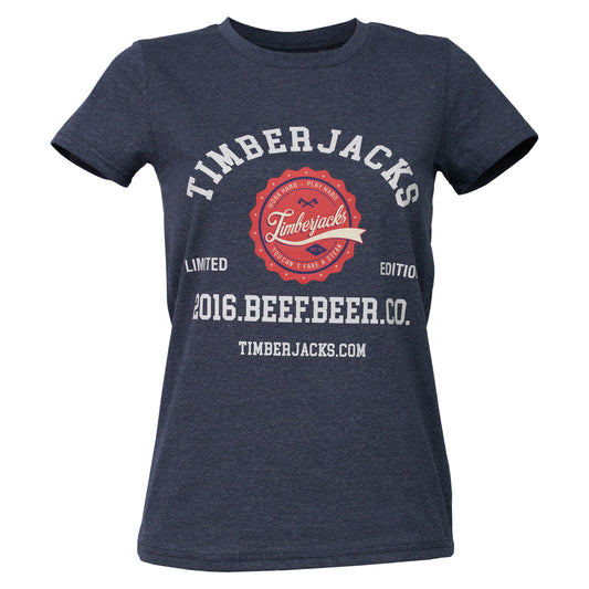 T-Shirt Beef Beer Co Women Indigo Recycled Cotton